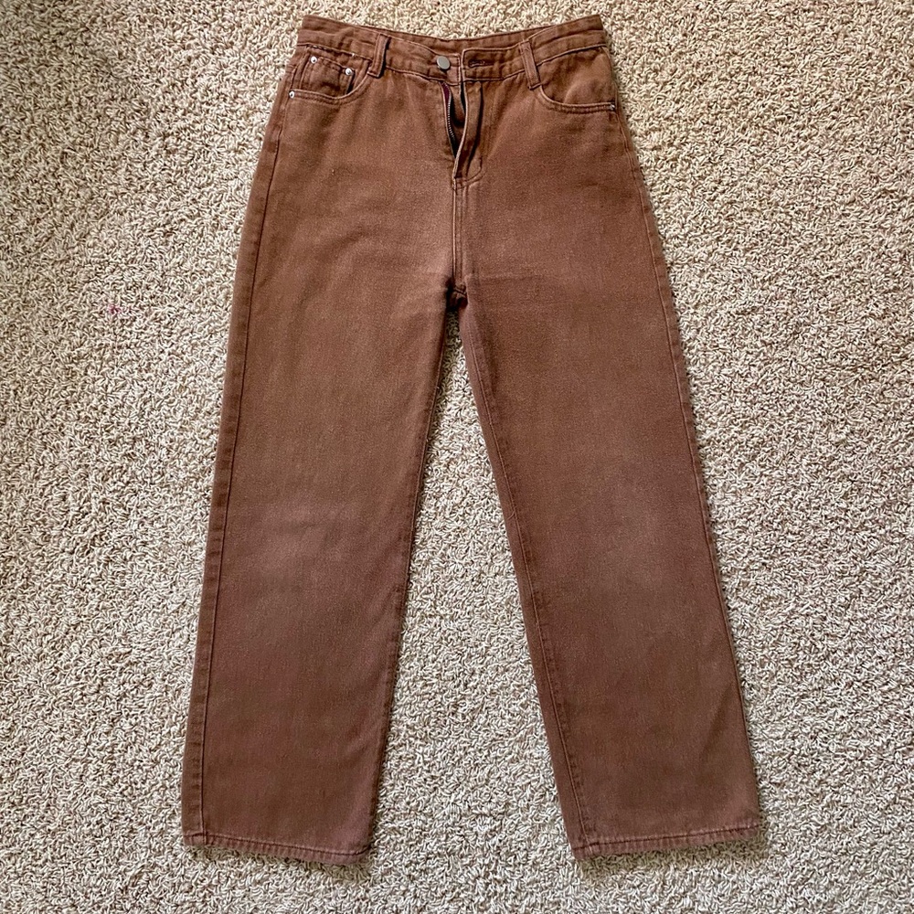 Unisex Brown Jeans